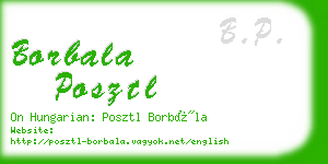 borbala posztl business card